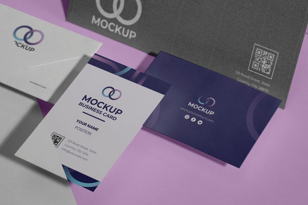 Office Stationery Mock-Up With Paper Psd