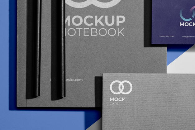 Office Stationery Mock-Up With Paper Psd