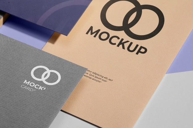Office Stationery Mock-Up With Paper Psd