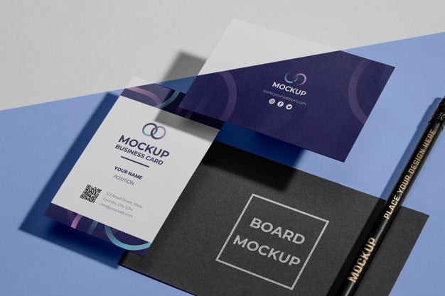 Office Stationery Mock-Up With Paper Psd