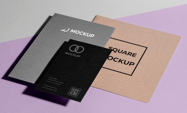 Office Stationery Mock-Up With Paper Psd