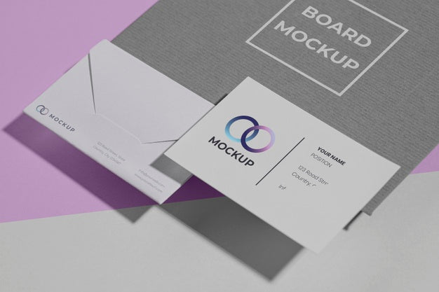 Office Stationery Mock-Up With Paper Psd