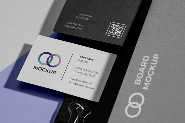 Office Stationery Mock-Up With Paper Psd