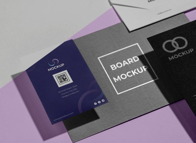 Office Stationery Mock-Up With Paper Psd