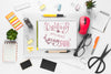 Office Stuff With Notebook Mock-Up Psd