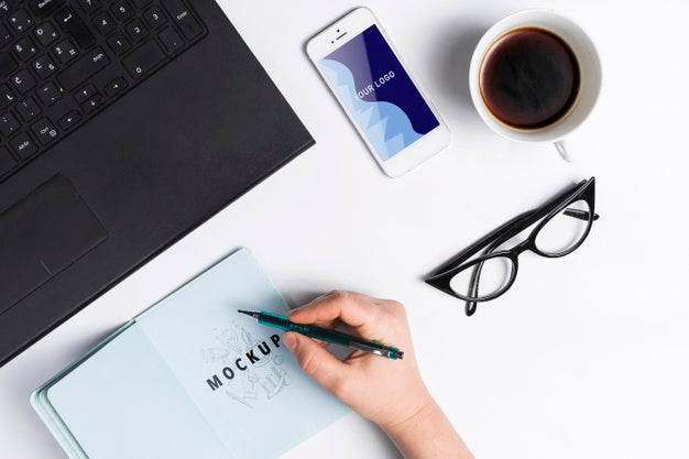 Office With Modern Devices Concept Mock-Up Psd