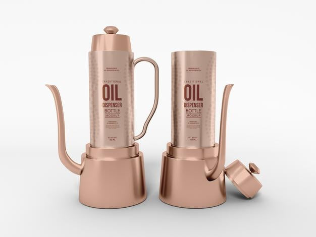 Oil Bottle Dispenser Packaging Mockup Psd