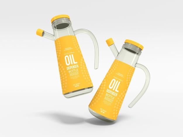 Oil Dispenser Bottle Packaging Mockup Psd
