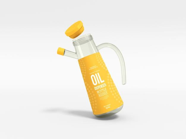 Oil Dispenser Bottle Packaging Mockup Psd