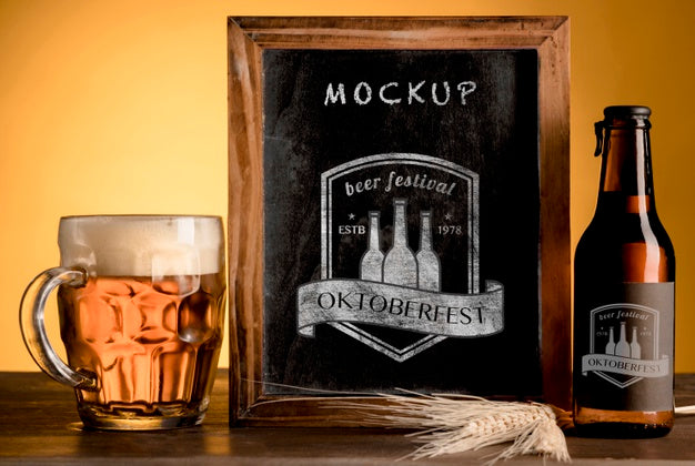 Oktoberfest Concept And Frame With Mockup Psd