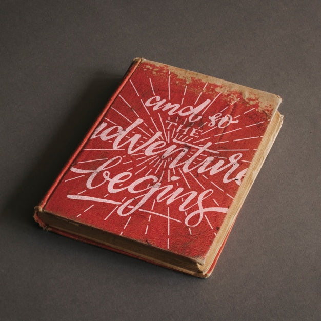 Old Book Mockup For Adventure Concept Psd
