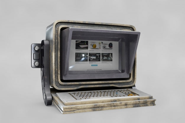 Old Computer Mockup Psd