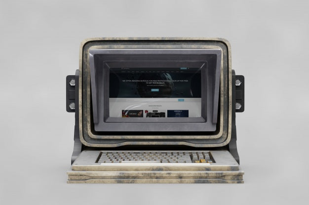 Old Computer Mockup Psd