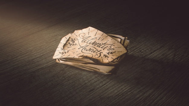 Old Paper Mockup For Adventure Concept Psd