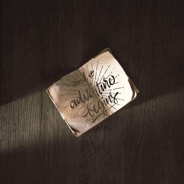 Old Paper Mockup For Adventure Concept Psd