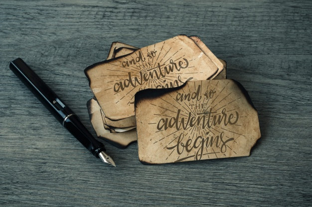 Old Paper Mockup For Adventure Concept Psd