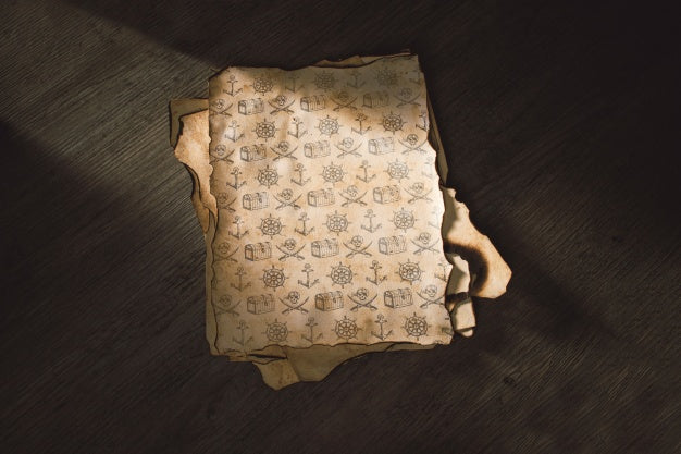 Old Paper Mockup For Adventure Concept Psd