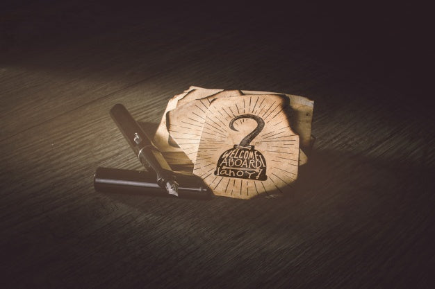 Old Paper Mockup For Adventure Concept Psd