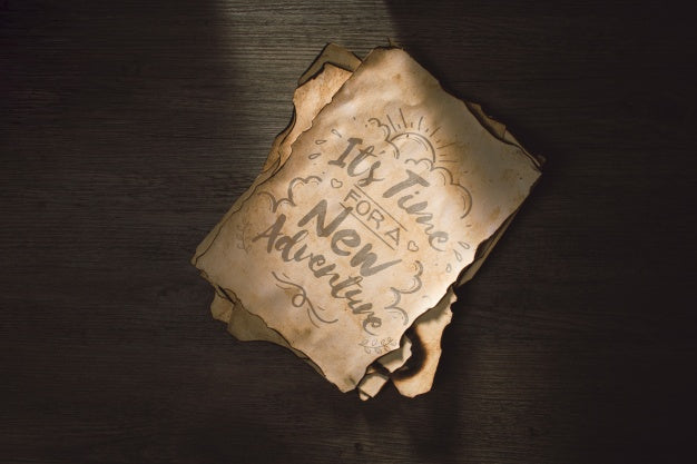 Old Paper Mockup For Adventure Concept Psd