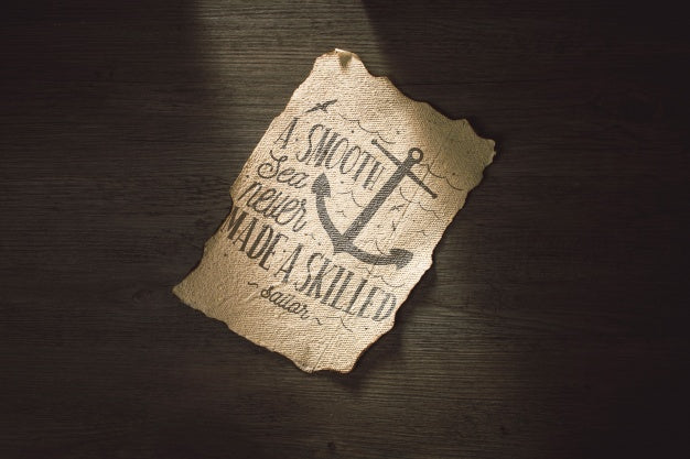 Old Paper Mockup For Adventure Concept Psd