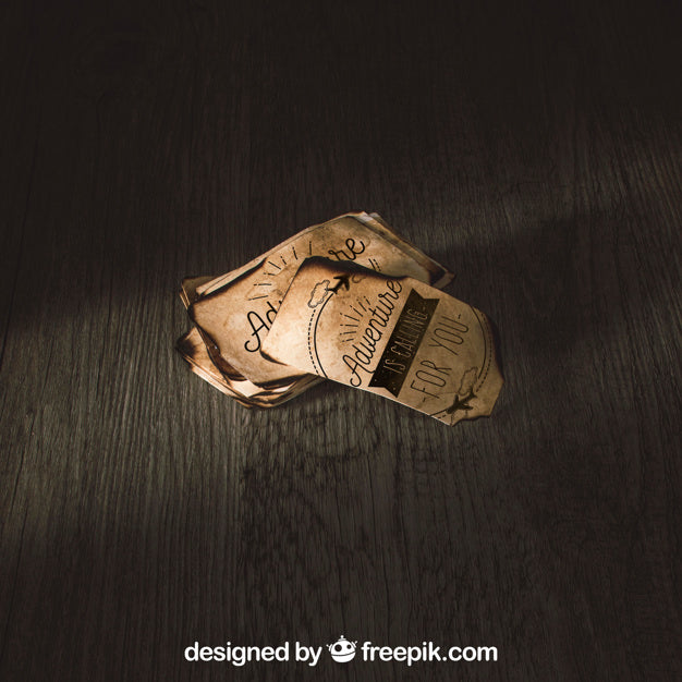 Old Paper Mockup With Adventure Concept Psd