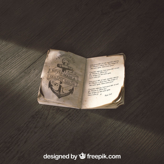 Old Paper Mockup With Adventure Concept Psd
