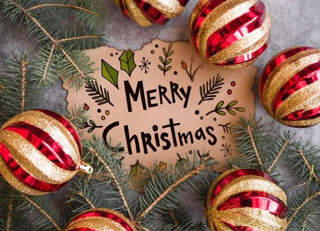 Old Paper Mockup With Christmas Concept Psd