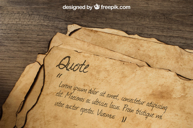 Old Paper Mockup With Quote Concept Psd