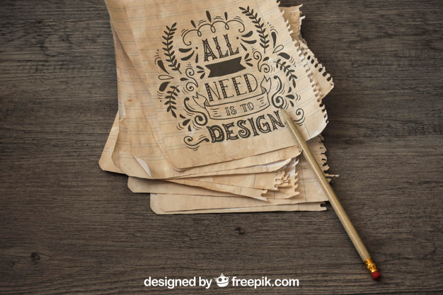 Old Paper Mockup With Sailing And Adventure Concept Psd