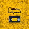 Old Tape Cinema Background Concept Psd