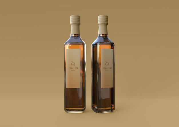 Olive Oil Bottle Mockup Psd