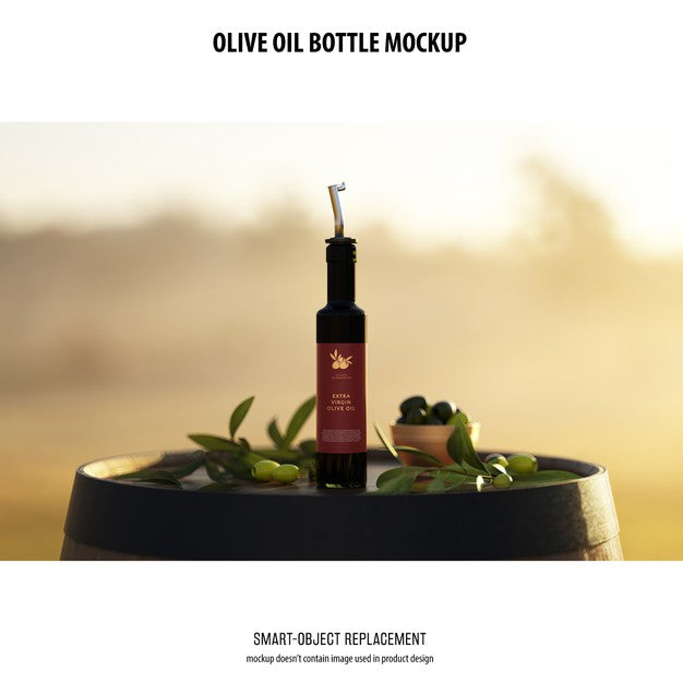 Olve Oil Bottle Mockup Psd