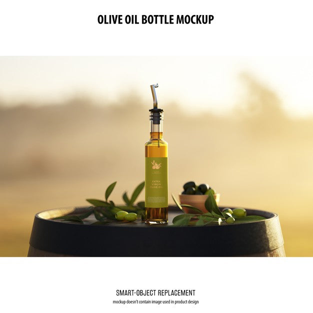 Olve Oil Bottle Mockup Psd