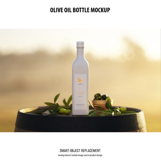 Olve Oil Bottle Mockup Psd