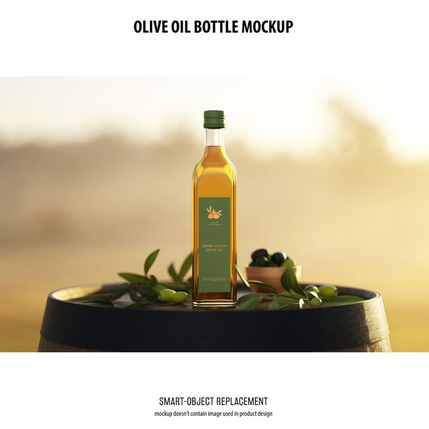Olve Oil Bottle Mockup Psd