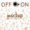 On And Off Concept Coffee Mock-Up Psd