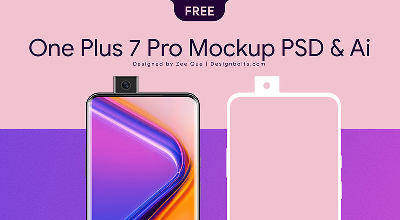 One Plus 7 Pro Mockup Psd & Ai