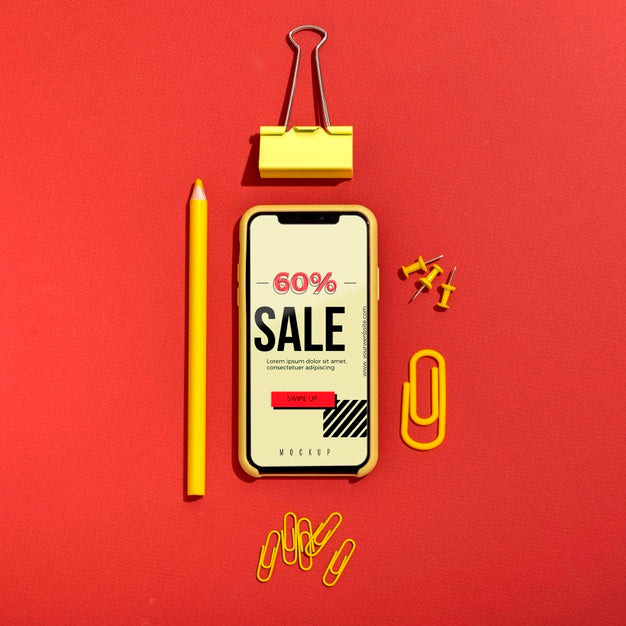 Online Shopping On Mobile On Phone Psd