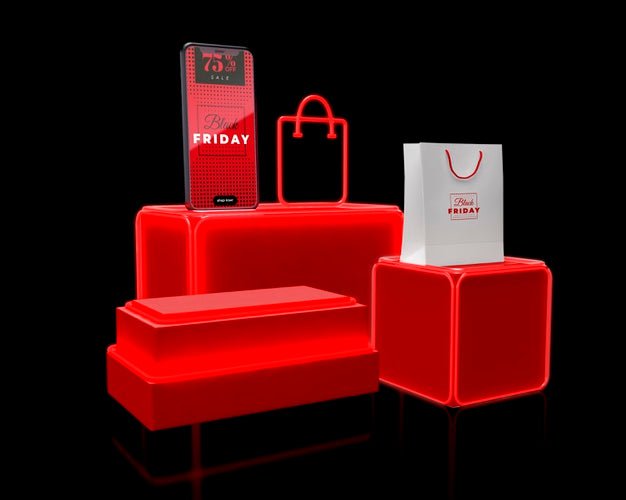 Online Shoppings On Black Friday Day Psd