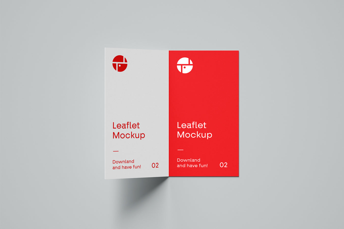 Open 2-Fold Brochure Mockup