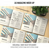 Open A5 Magazine Mockup Of Four Psd