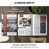 Open A5 Magazine Mockup Top View