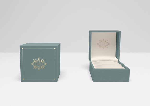 Open And Closed Gift Box With Cover Psd