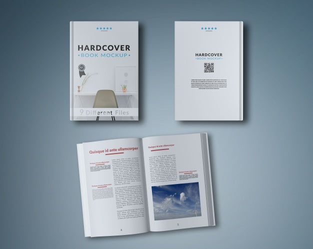 Open Book And Two Covers Mock Up Psd