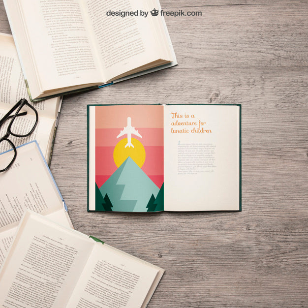 Open Book Mockup Psd