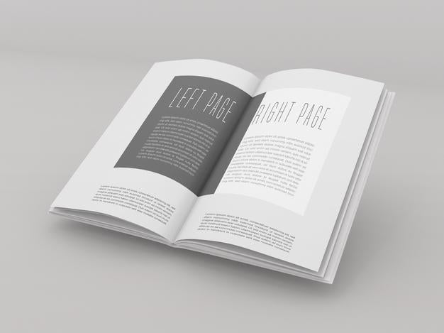 Open Book Mockup Psd