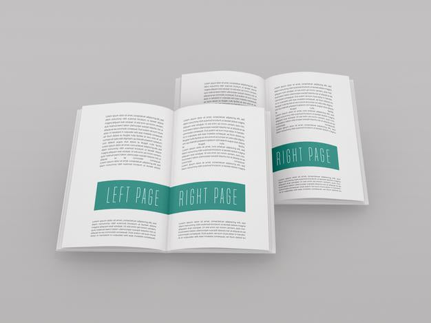Open Book Mockup Psd
