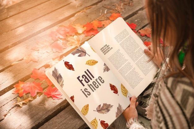 Open Book Mockup With Halloween Concept Psd