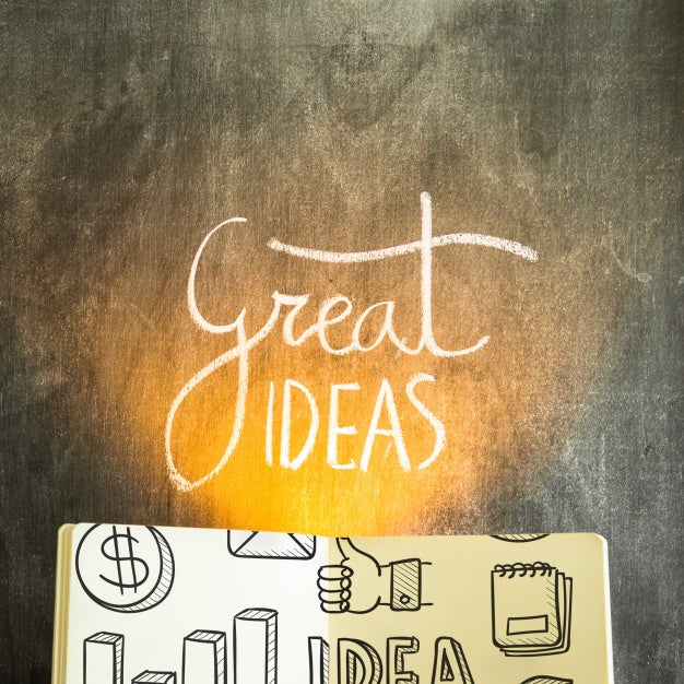 Open Book Mockup With Ideas Concept Psd