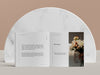 Open Book With Flowers Editorial Magazine Mock-Up Psd